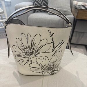 Vera Bradley Women's Astoria Ivory Leather Shoulder Bag